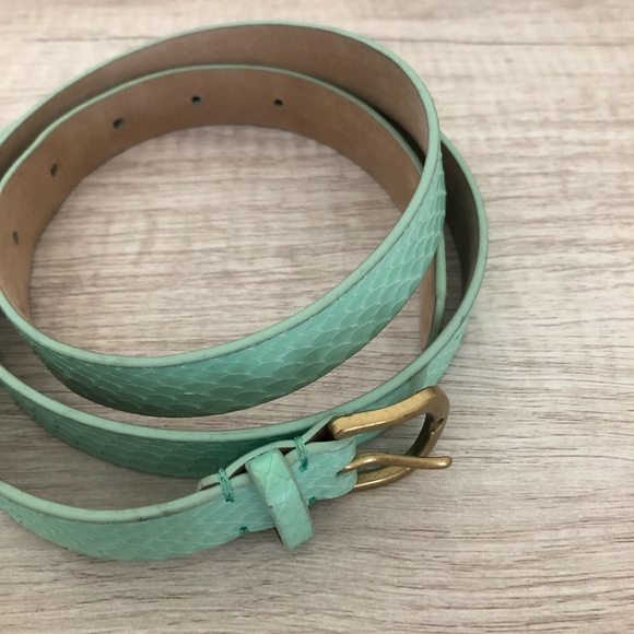 J. Crew Accessories - J. Crew Snakeskin Skinny Belt